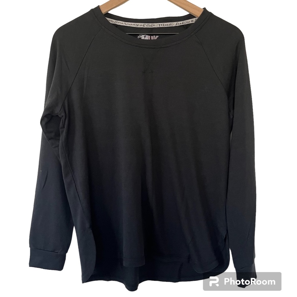 Muk Luks French terry rest and reset shirttail long sleeve top